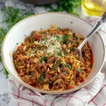Greek-Style Orzo with Ground Beef