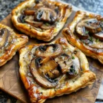 Mushroom Shallot and Herbed Goat Cheese Tarts