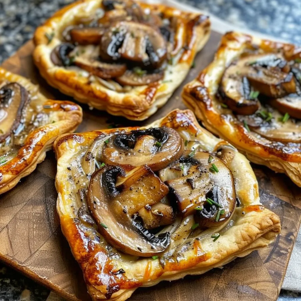 Savory Mushroom Shallot and Herbed Goat Cheese Tarts Recipe