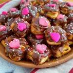 Valentine’s Day Caramel Pretzel Bites