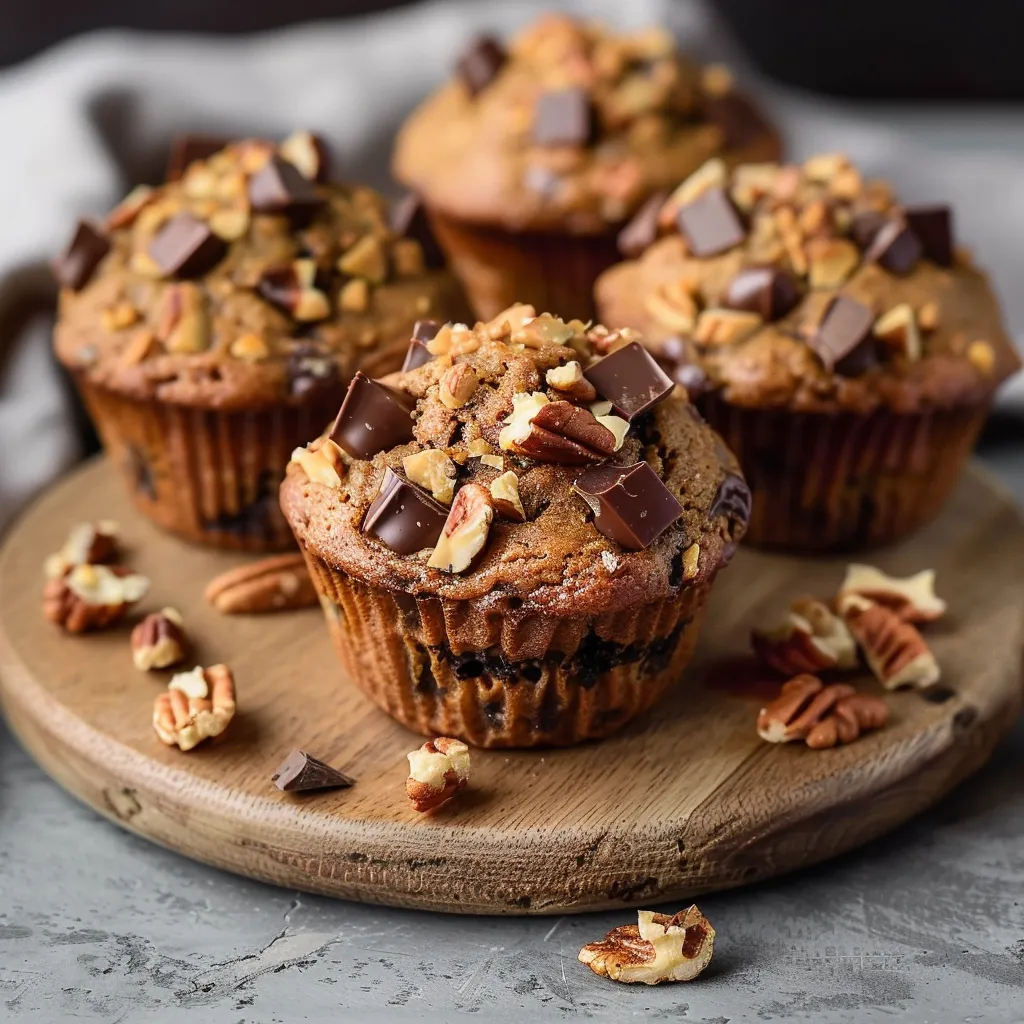 Delicious Bakery Style Banana Nut and Chocolate Chunk Muffins