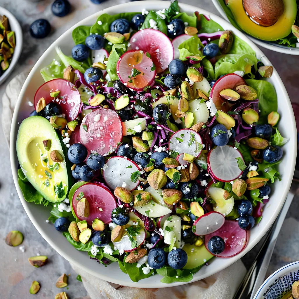 Blueberry and Pistachio Spring Salad