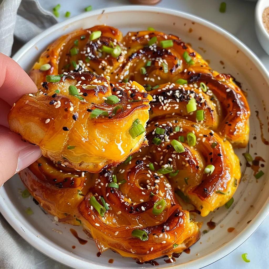 Cheesy Gochujang & Spring Onion Swirls