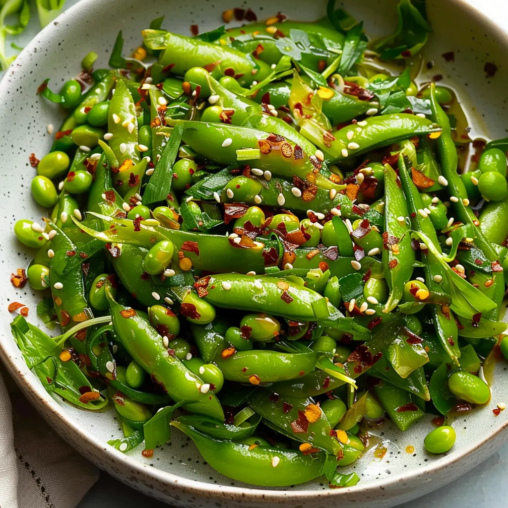 Chili Crisp Snap Pea Salad