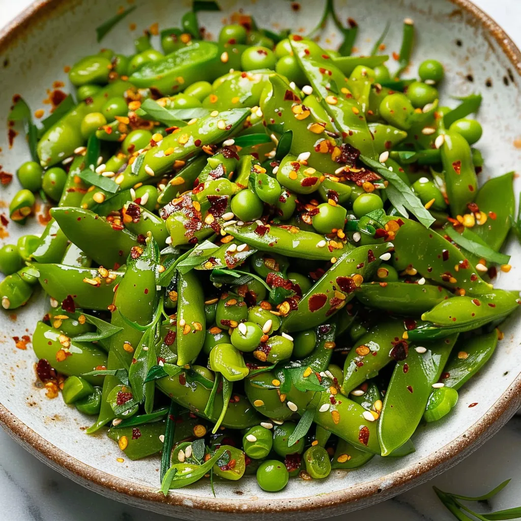 Chili Crisp Snap Pea Salad