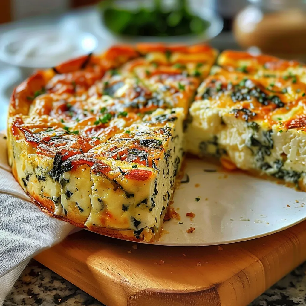 Delicious Cottage Cheese and Spinach Crustless Quiche Recipe