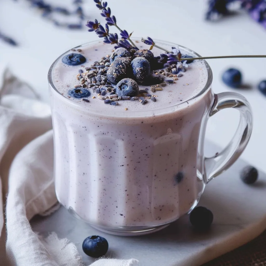 Delicious Creamy Blueberry Lavender Latte Recipe to Savor