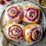 Edd Kimber’s Raspberry and Rose Cheesecake Buns