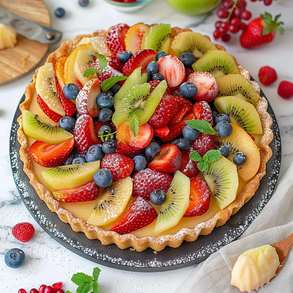 Fruit Tart with Custard Filling