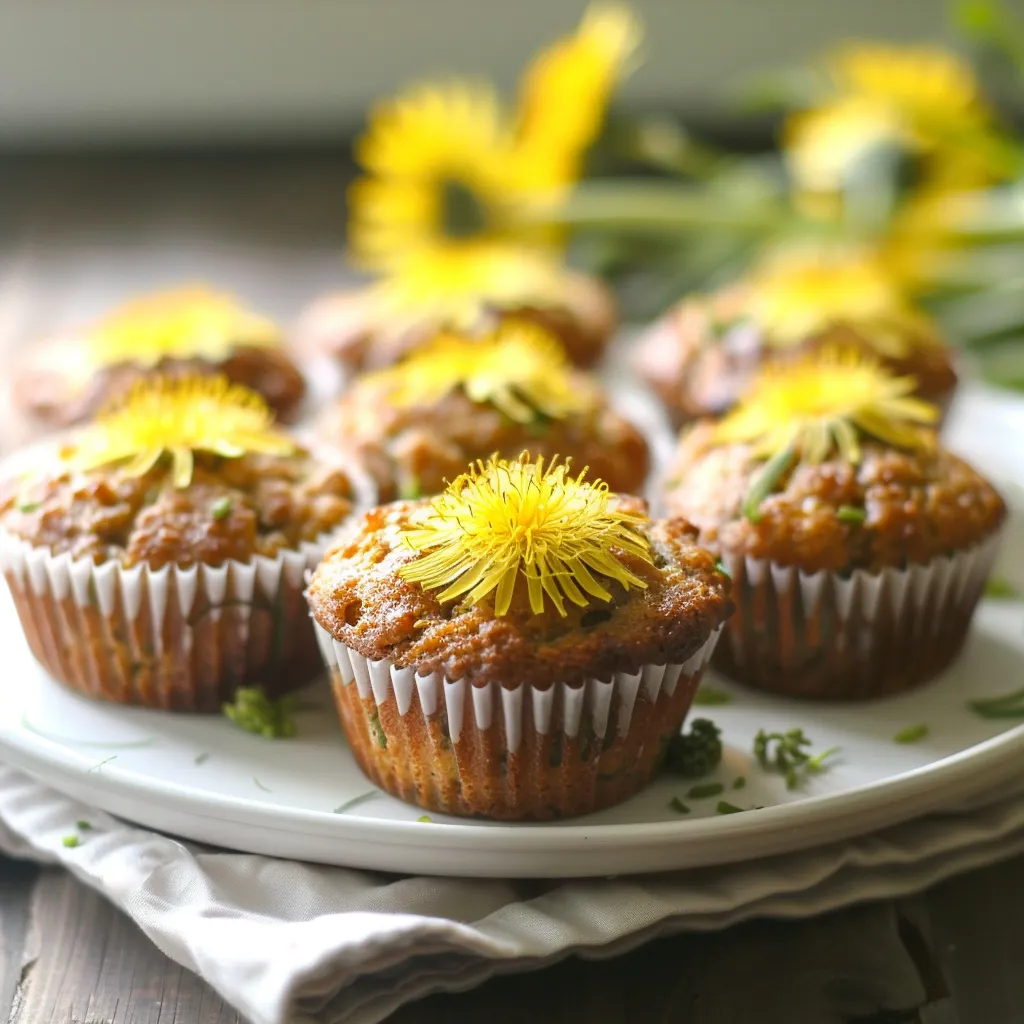 Delicious Gluten Free Dandelion Muffins Packed with Flavor