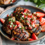 Grilled Balsamic Chicken with Strawberries & Feta