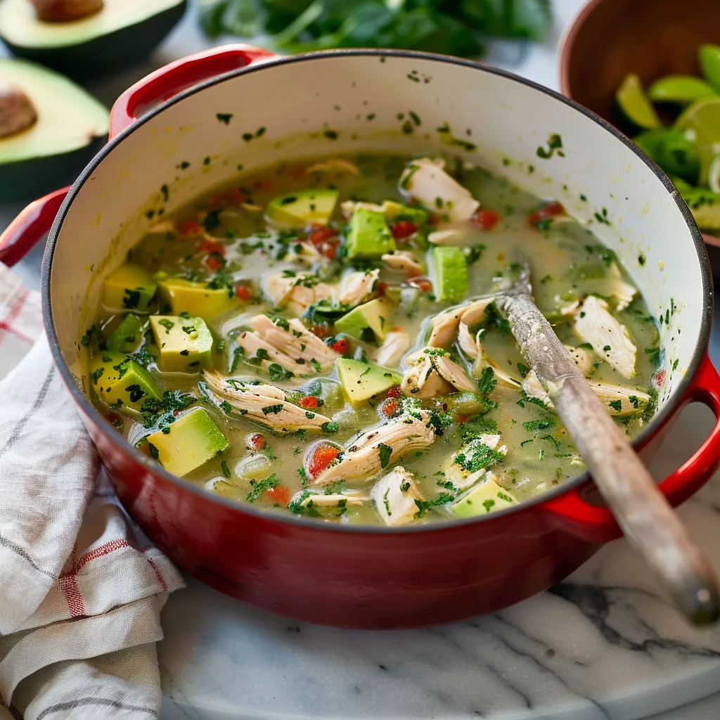 Healthy Chicken Avocado Lime Soup