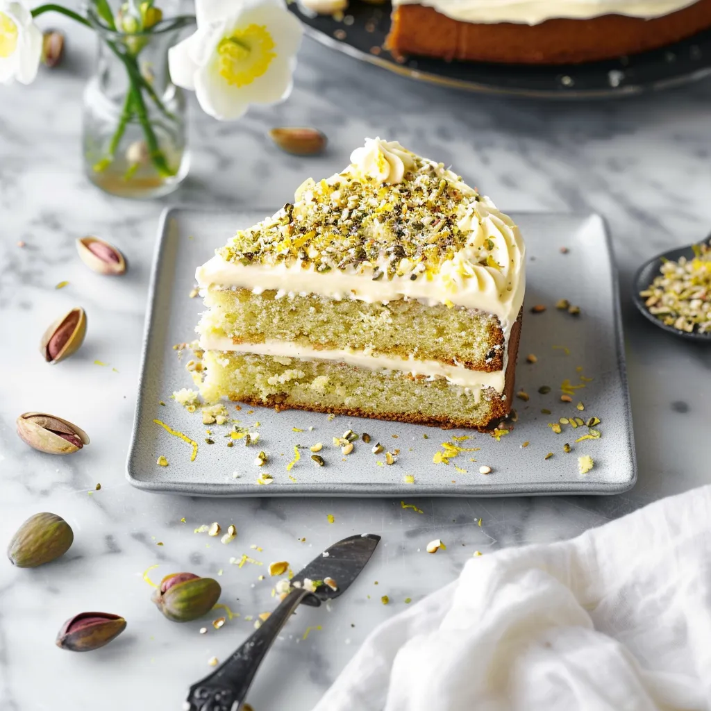 Delicious Lemon Pistachio Cake with Mascarpone Frosting Recipe