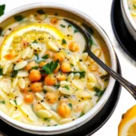 Lemony Orzo Chickpea Soup
