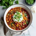 Simple Crockpot Vegetarian Chili