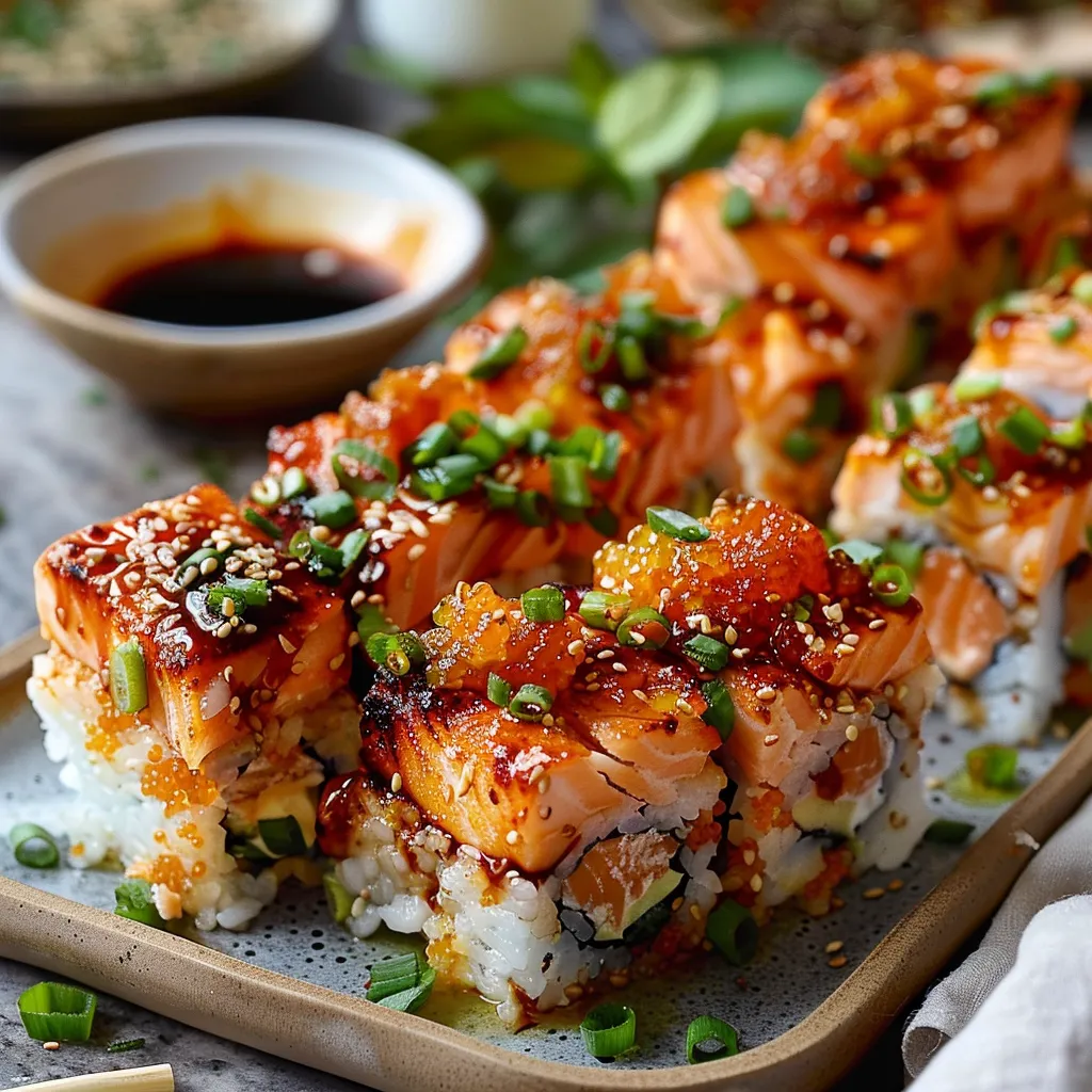 Spicy Salmon Sushi Bake