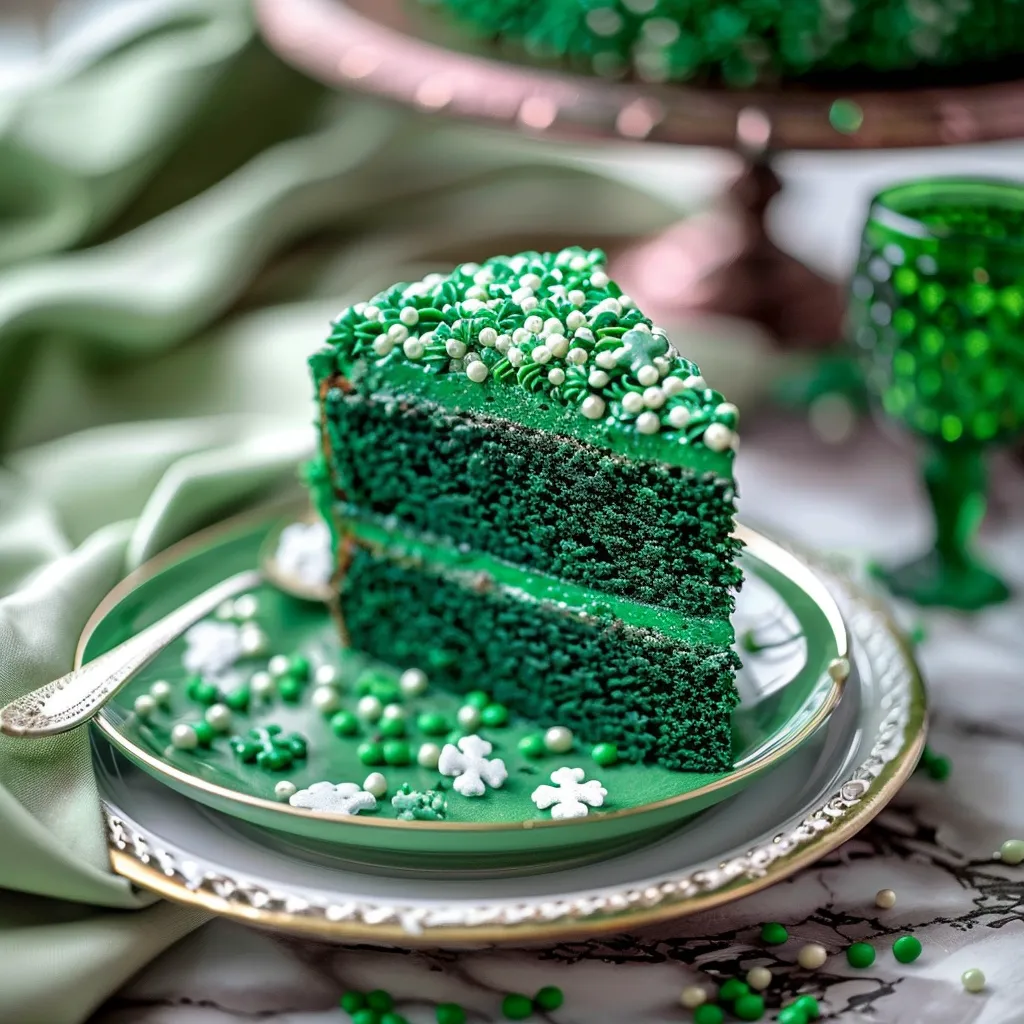 St. Patrick’s Day Green Velvet Cake