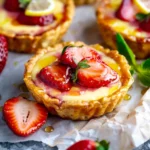 Strawberry Honey Custard Tarts with Lemon Curd