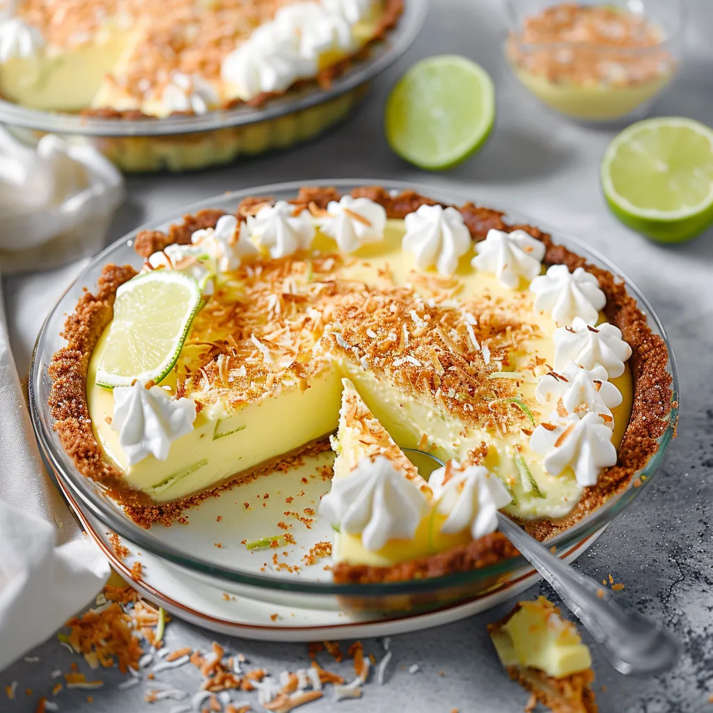 Toasted Coconut Key Lime Pie
