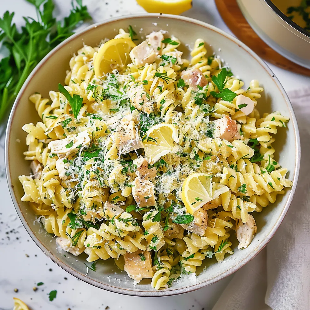 Zesty Herby Lemon Chicken Pasta Salad Recipe for Delicious Meals