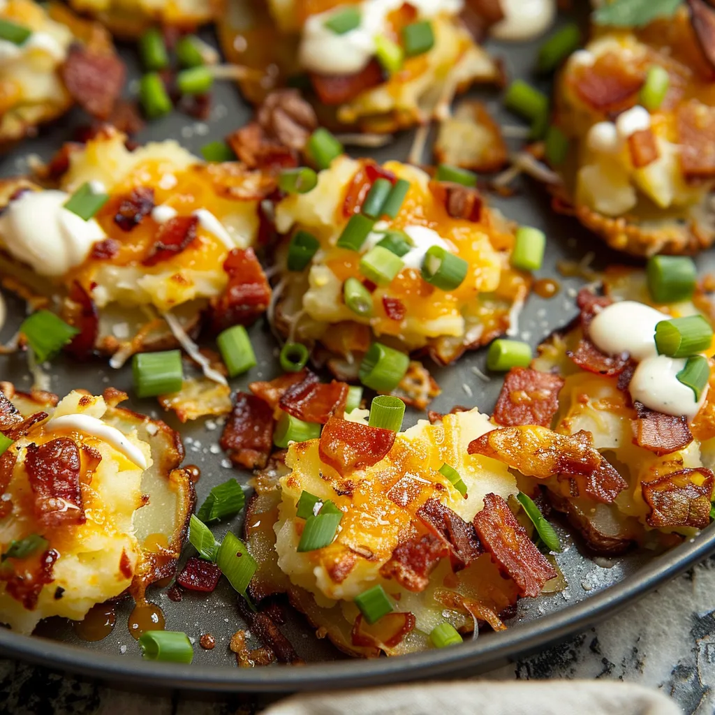 Irresistible Loaded Smashed Potatoes: A Flavorful Delight