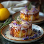 Mini Lemon Cakes with Lavender Glaze