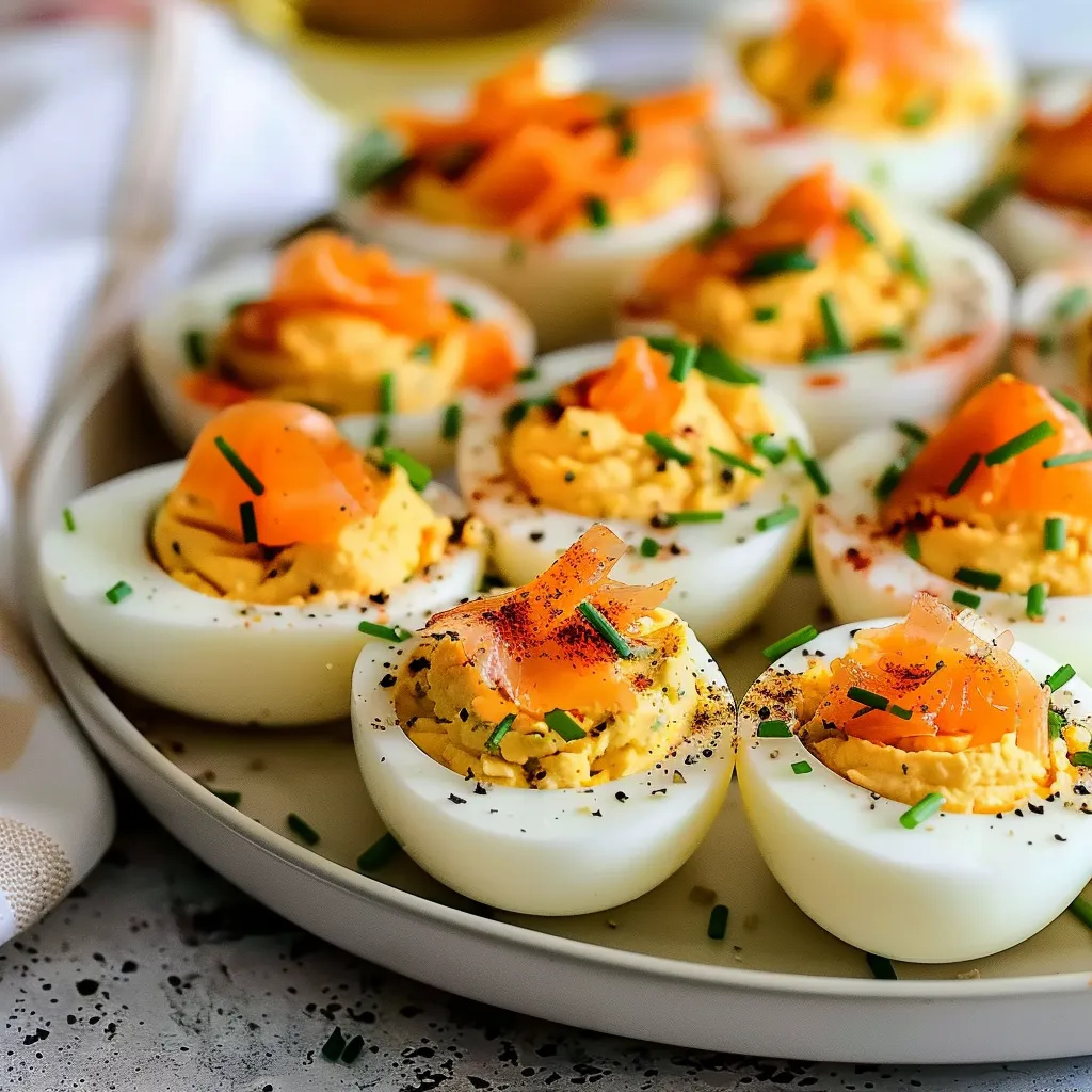 Delicious Smoked Salmon Chive Devilled Eggs for Perfect Parties