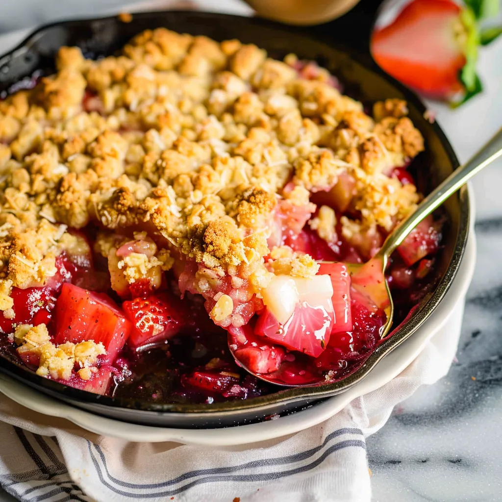 Delicious Strawberry Rhubarb Crumble Recipe for Dessert Lovers