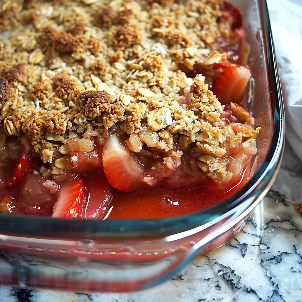 Irresistible Strawberry Rhubarb Oatmeal Crisp Recipe Delight