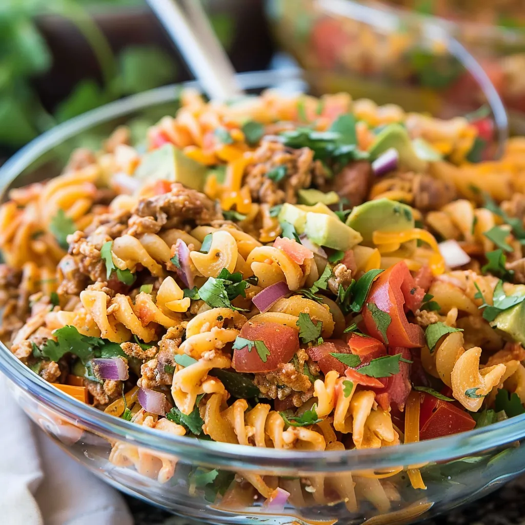Delicious Taco Pasta Salad Recipe for Flavorful Gatherings