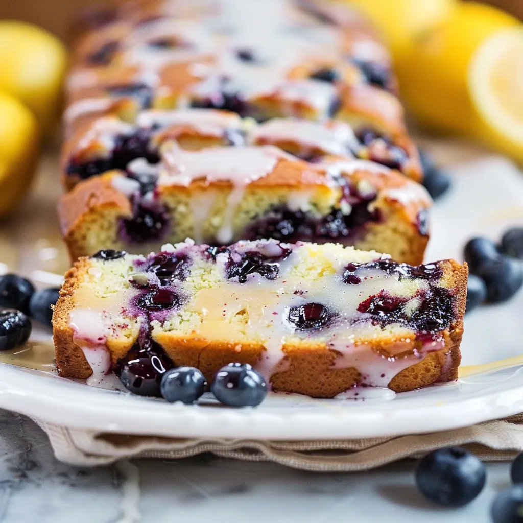 Decadent Blueberry Lemon Loaf with Thick Sugary Glaze Recipe
