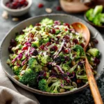 Broccoli Slaw with Dried Cranberries and Sunflower Seeds