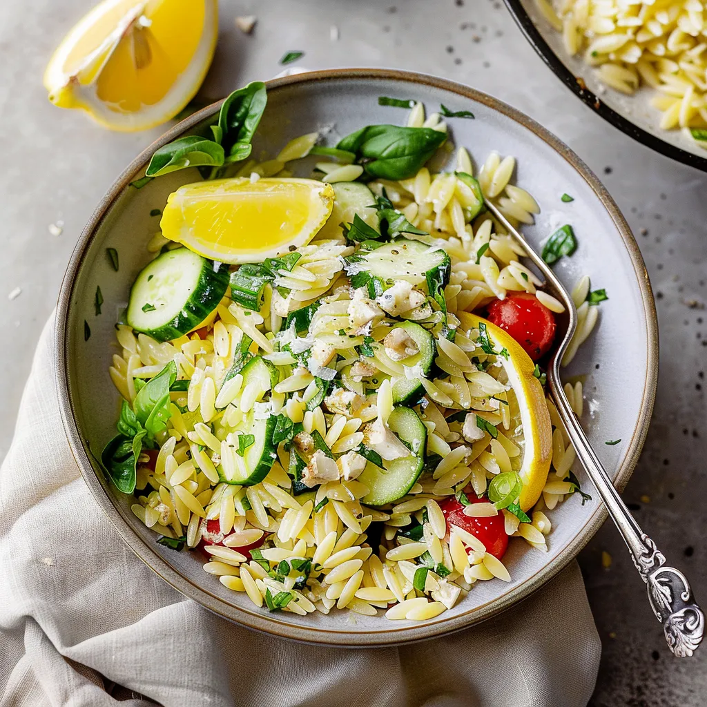 Chilled Lemon Orzo Salad