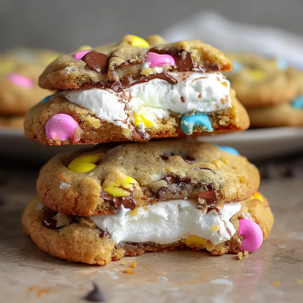 Decadent Chocolate Chip Peep Stuffed Easter Cookies Recipe