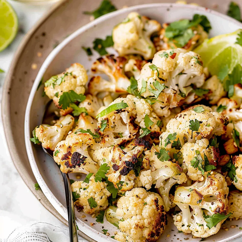 Savory Cilantro Lime Roasted Cauliflower for Bold Flavor Boost