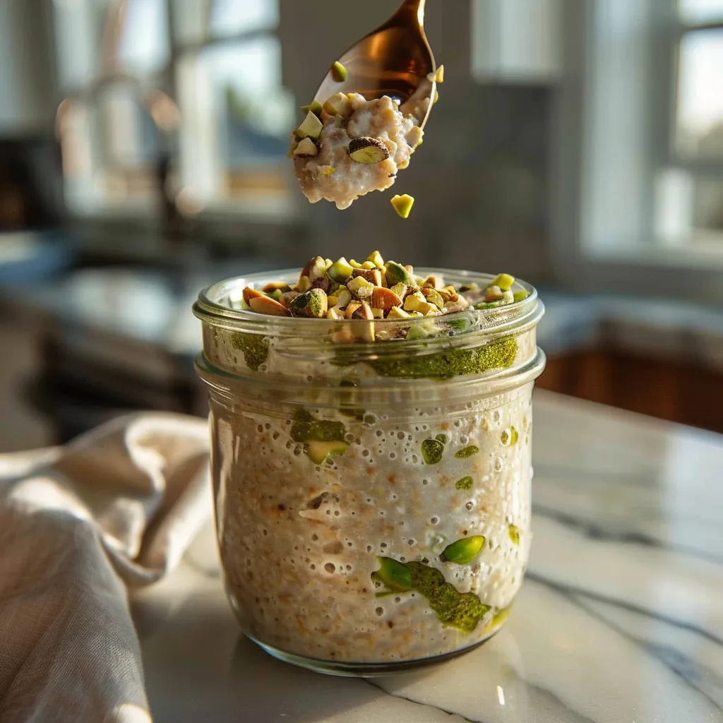 Creamy Pistachio Overnight Oats