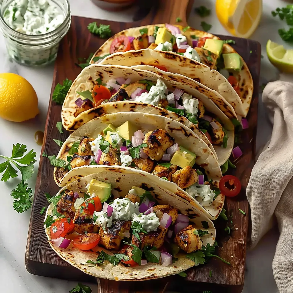 Savor Grilled Mediterranean Chicken Tacos for Bold Flavor Burst