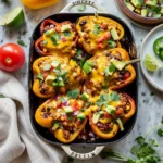 Ground Turkey Taco Stuffed Peppers