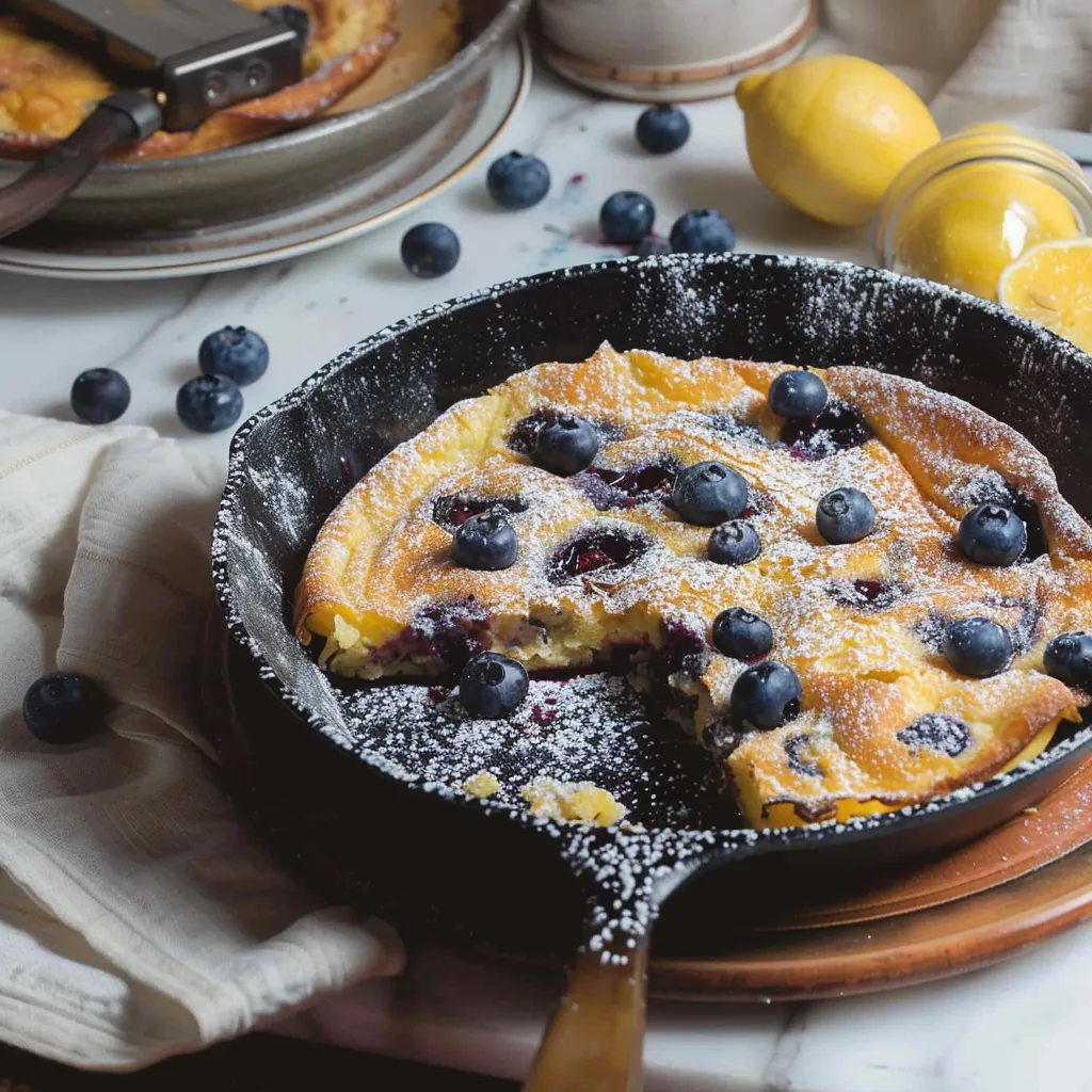Delicious Lemon Blueberry Dutch Baby Recipe for Breakfast Bliss