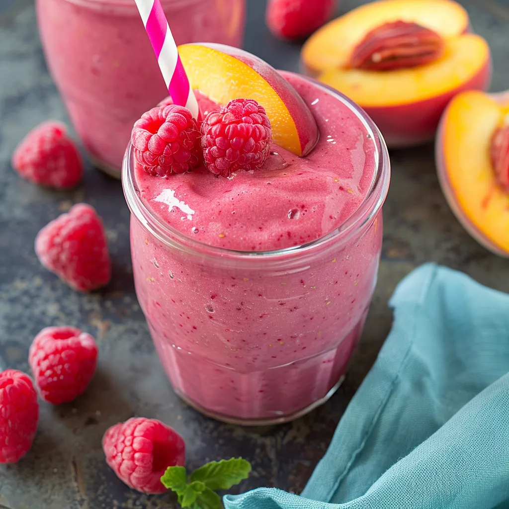 Delicious Raspberry Peach Smoothies: Refreshing Summer Bliss