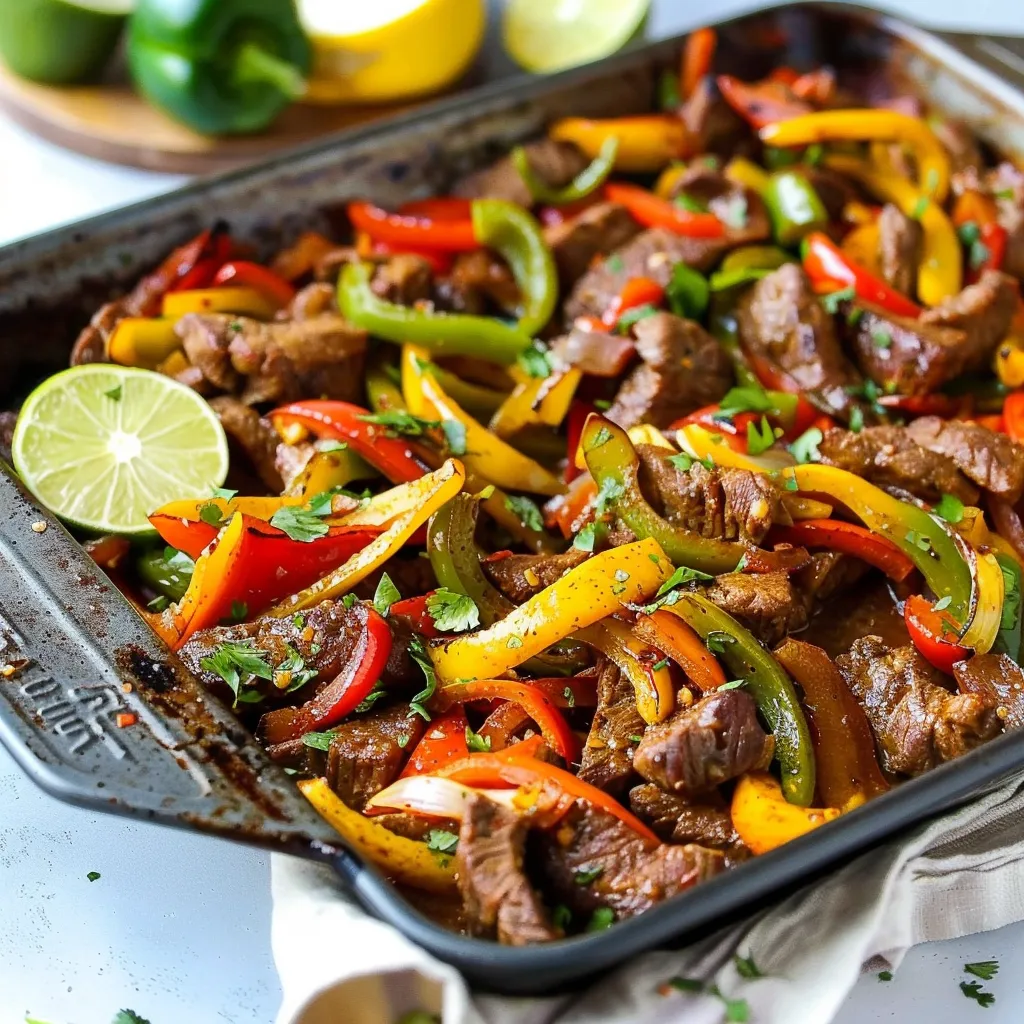 Sheet Pan Beef Fajitas