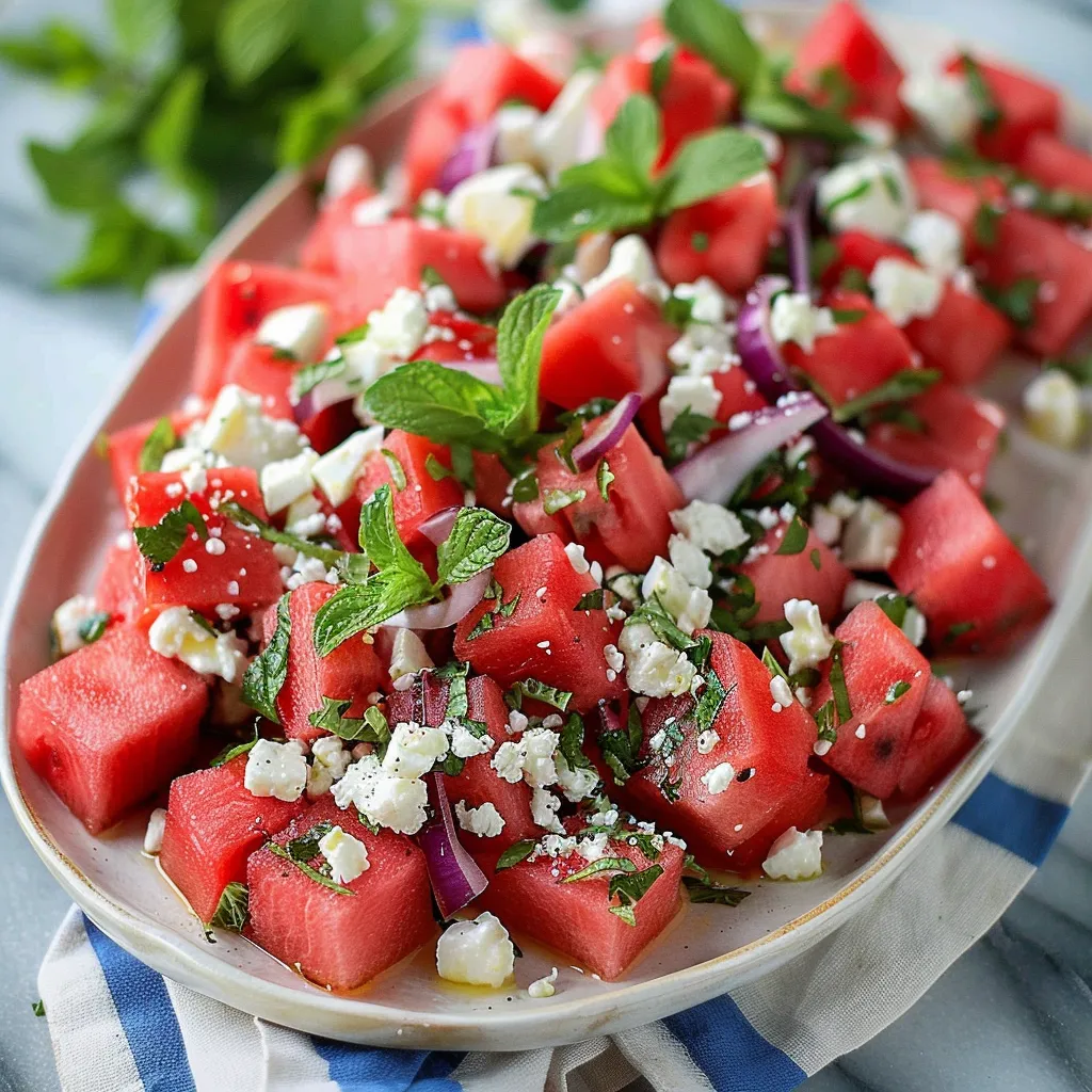 Refreshing Watermelon & Feta Salad with Mint for Summer Bliss