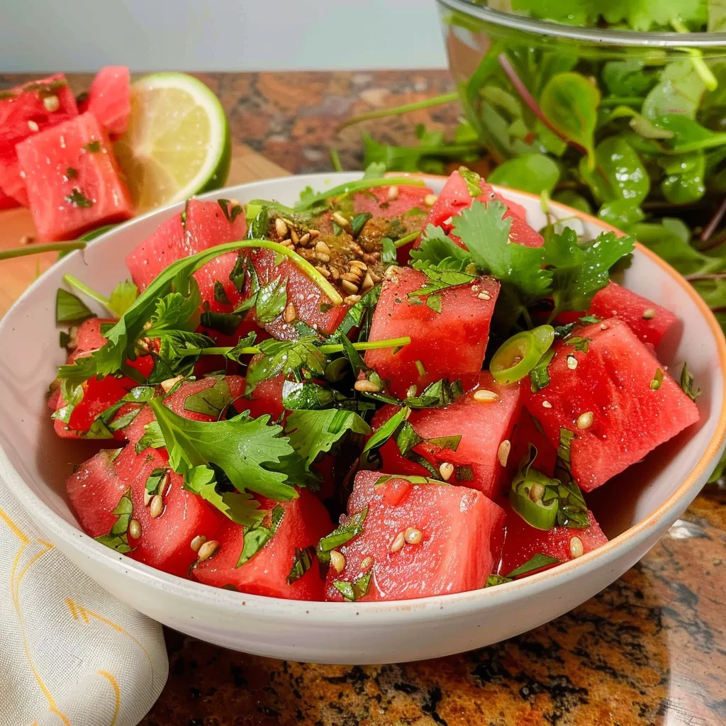 Delicious Watermelon Salad with Tajín: Refreshing Summer Recipe