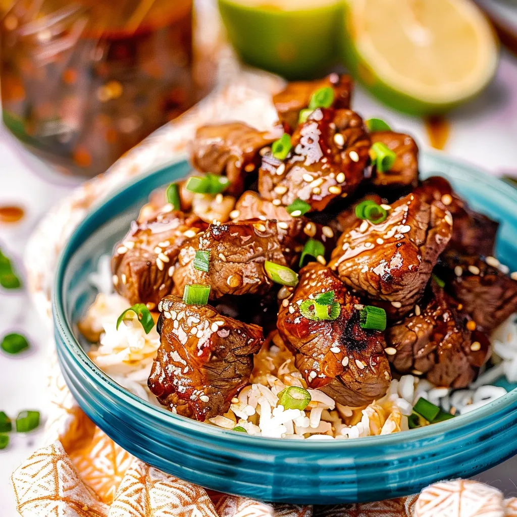 Teriyaki Steak Bites with Homemade Sauce