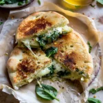 Spinach and Artichoke Pita Grilled Cheese
