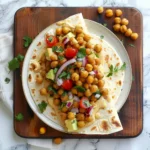 Roasted Chickpeas Hummus Wrap