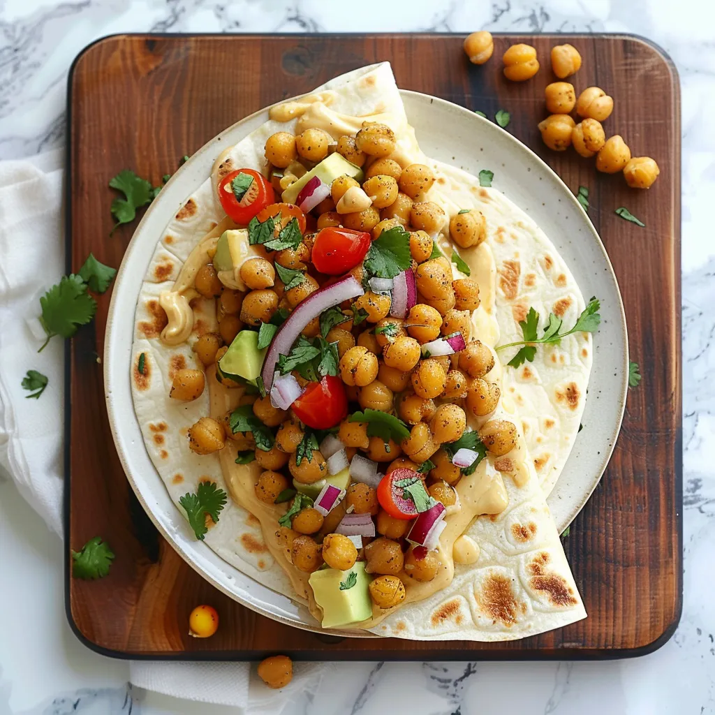 Savory Roasted Chickpeas Hummus Wrap for a Tasty Meal