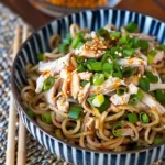 Cold Noodles with Shredded Chicken and Sesame Sauce