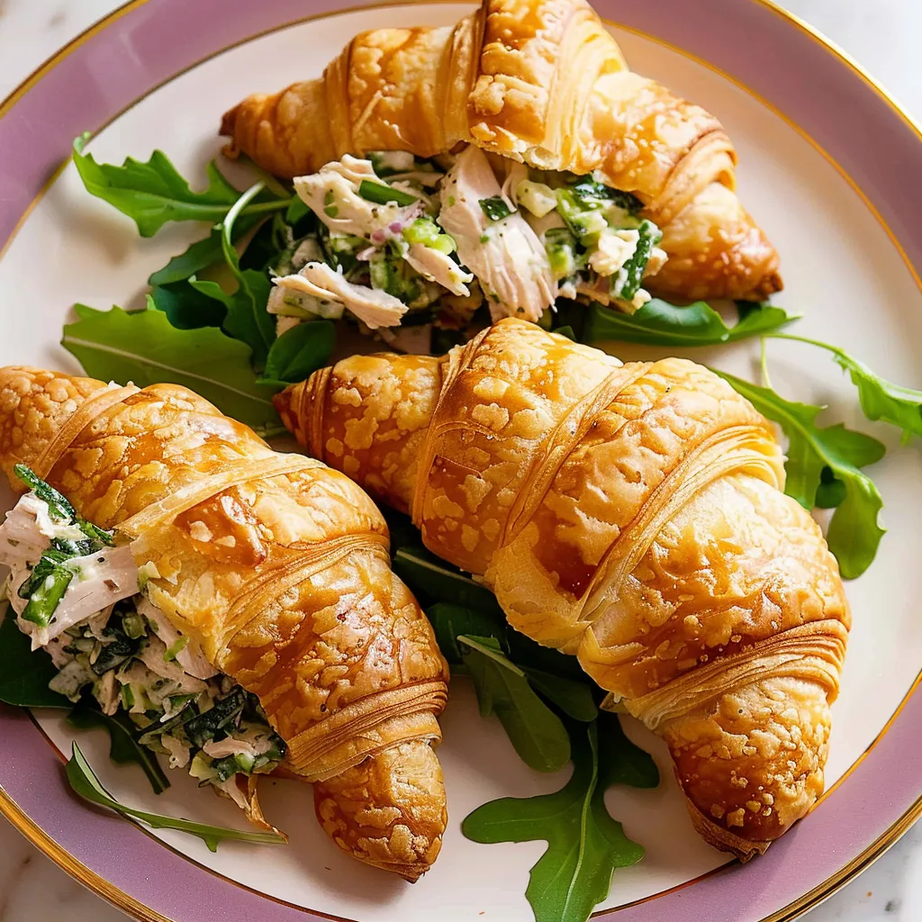 Pesto Chicken Salad Croissants