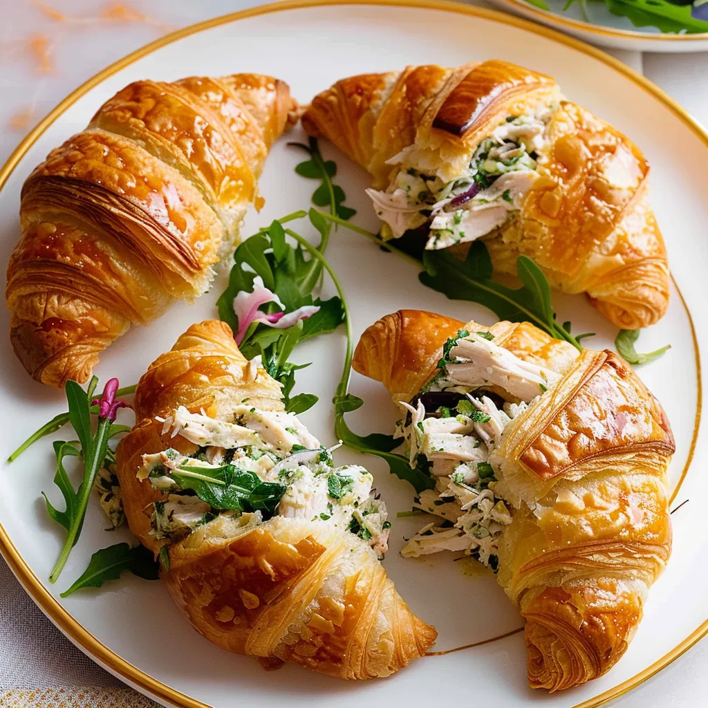 Delicious Pesto Chicken Salad Croissants for Quick Lunches